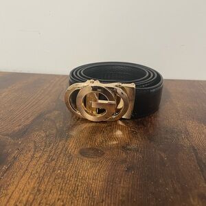 Men’s casual Belt G gold bucle